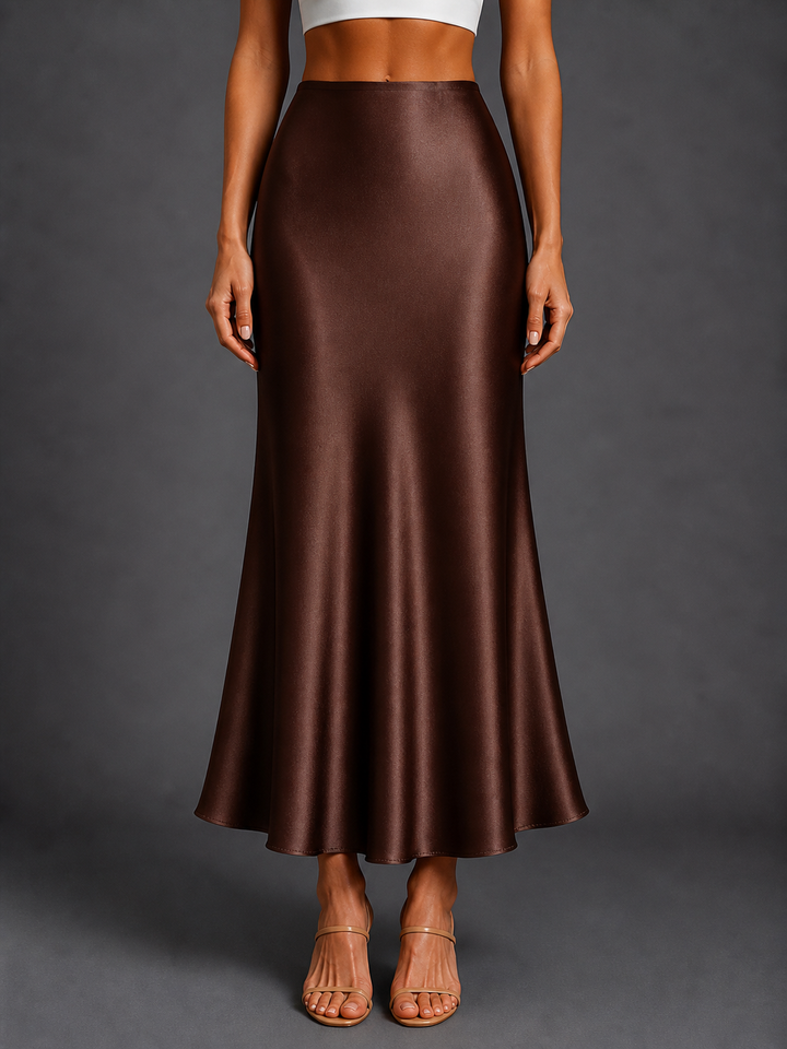 KEITH™ - Elegant High Waist Side Slit Midi Skirt