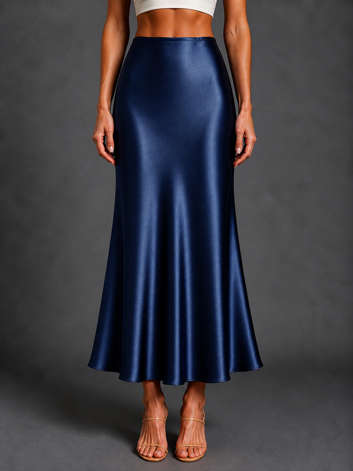 KEITH™ - Elegant High Waist Side Slit Midi Skirt