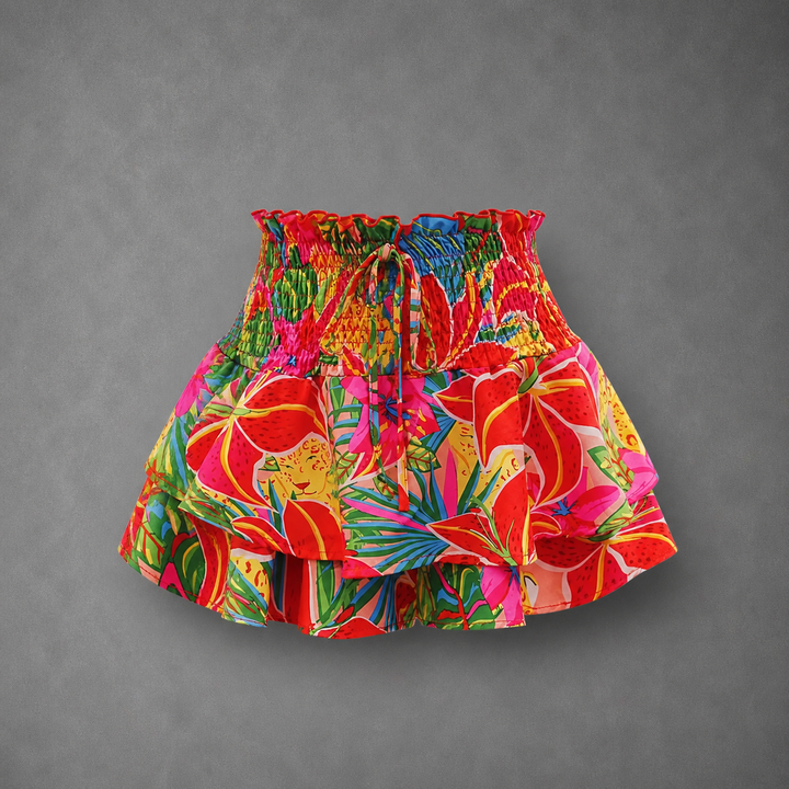 LUNINGNING™ – Lightweight Shirred Layered Summer Skort