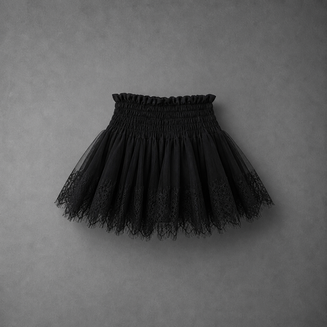 VINA™ - Low Waist Lace Mini Skirt with Pleated A-Line Wear