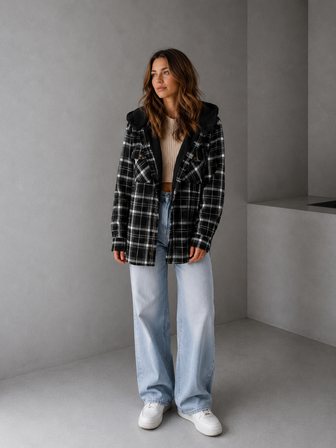 PERESA™ - Casual Long Sleeve Button Front Hooded Coat