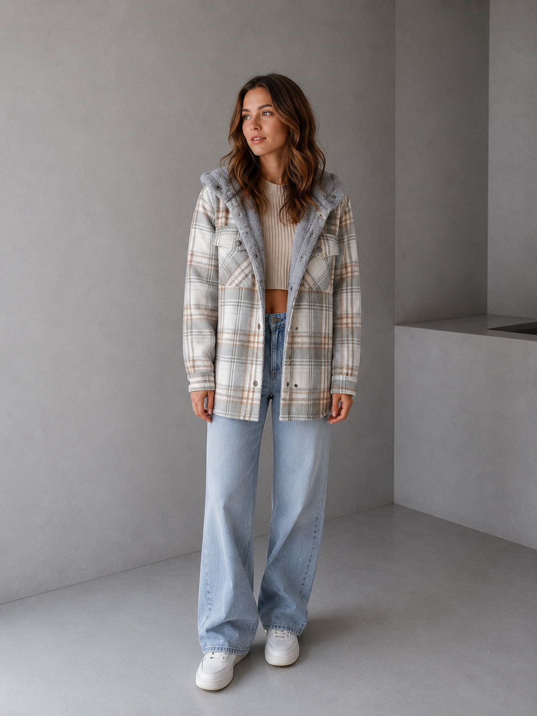 PERESA™ - Casual Long Sleeve Button Front Hooded Coat