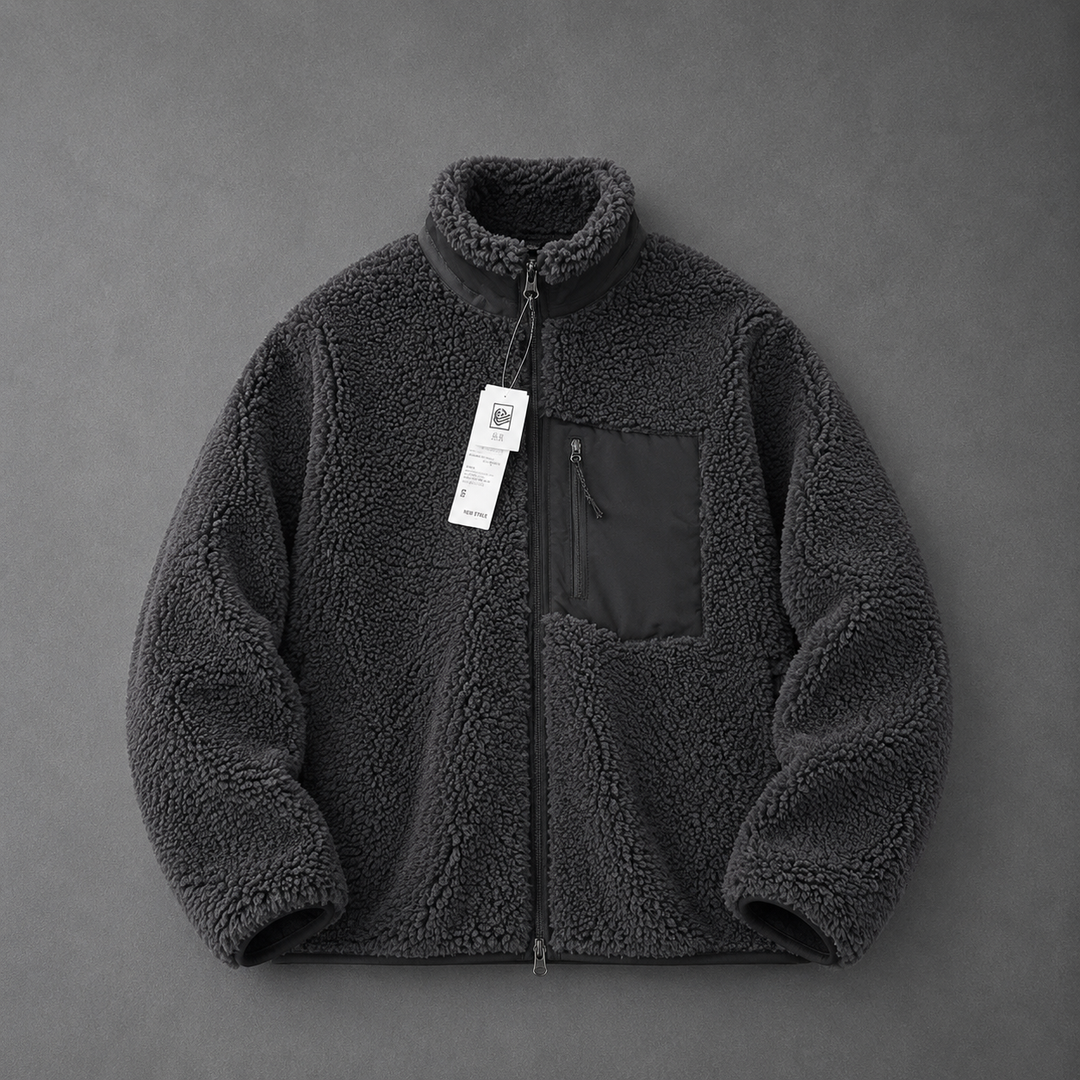 CELANDINE™ - Comfy Long Sleeve Zip-Up Plush Winter Jacket