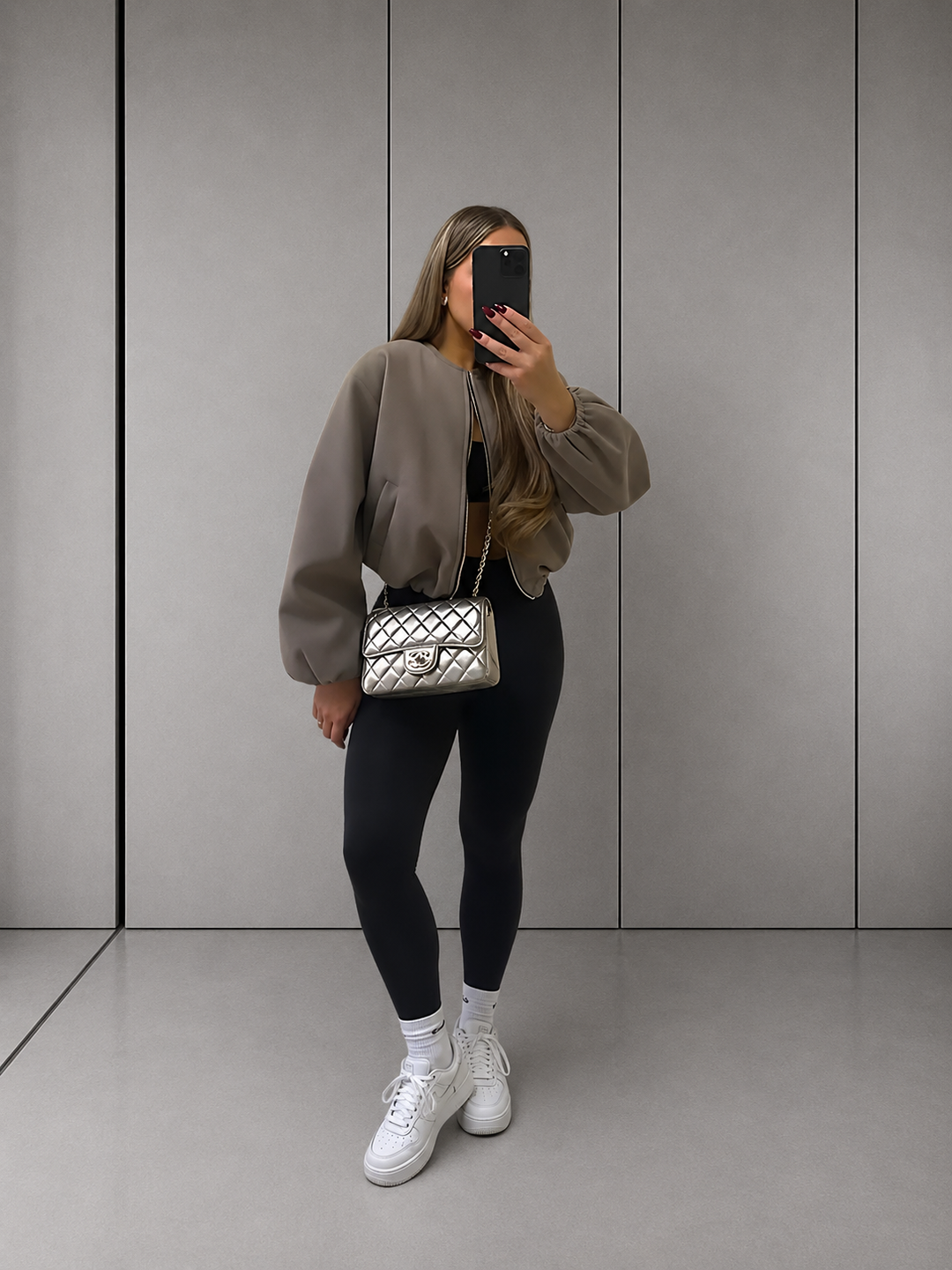 DHANE™ - Chic Long Sleeve Zipper Crop Top Jacket