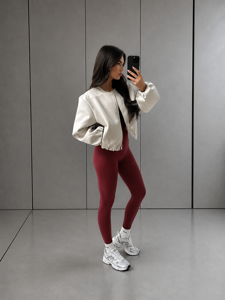 DHANE™ - Chic Long Sleeve Zipper Crop Top Jacket