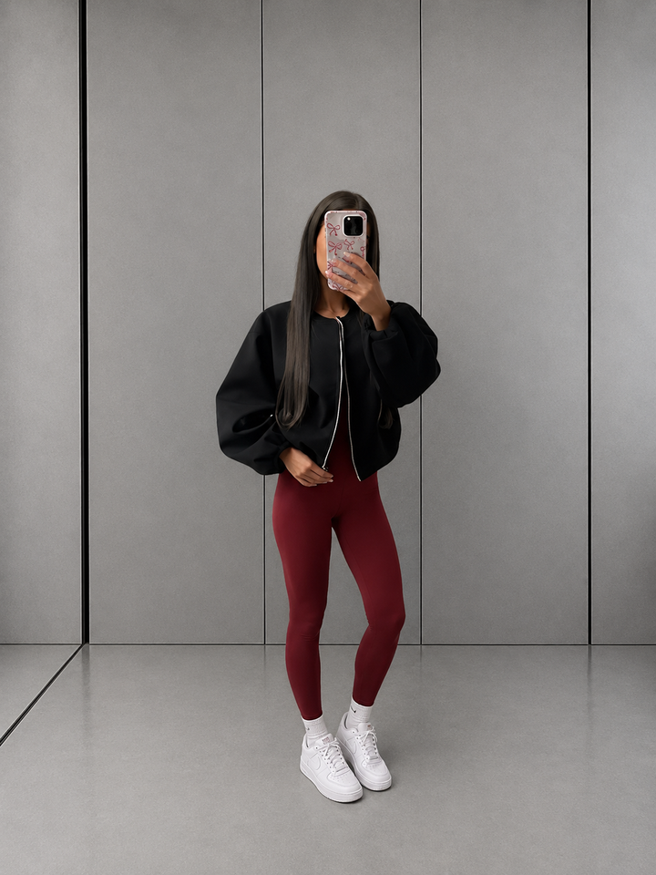 DHANE™ - Chic Long Sleeve Zipper Crop Top Jacket