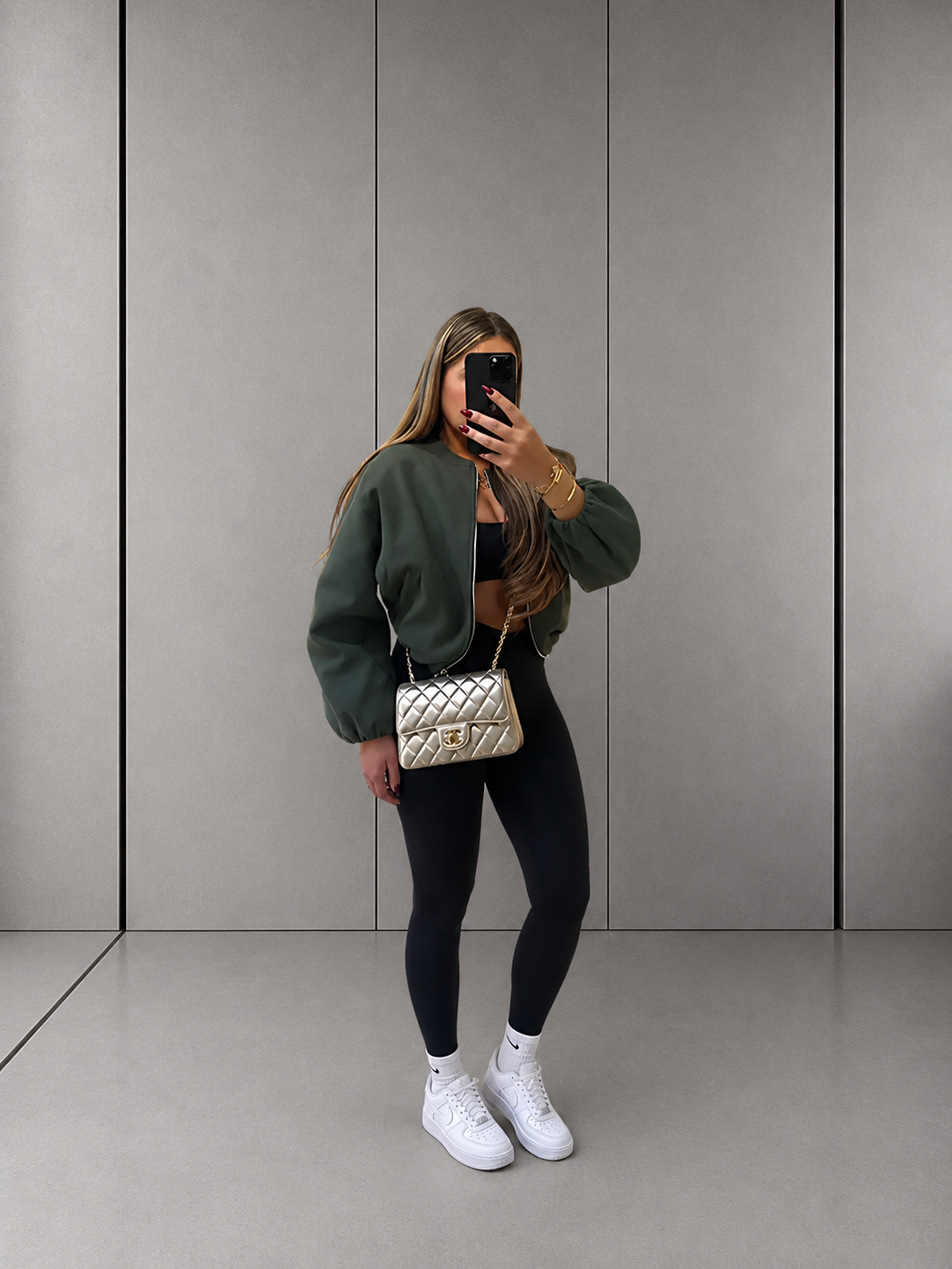 DHANE™ - Chic Long Sleeve Zipper Crop Top Jacket