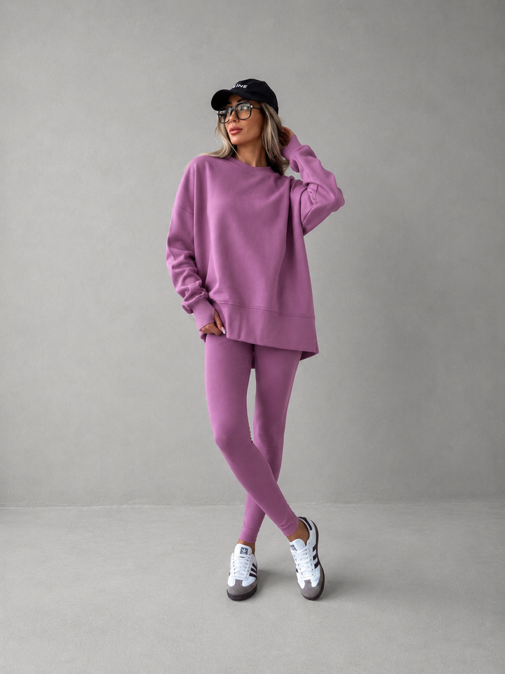 YACHI - Casual Long Sleeve Sweatshirt and Pants Set