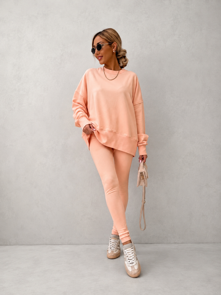 YACHI - Casual Long Sleeve Sweatshirt and Pants Set