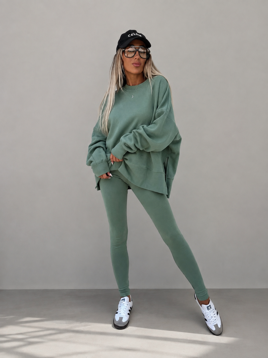 YACHI - Casual Long Sleeve Sweatshirt and Pants Set