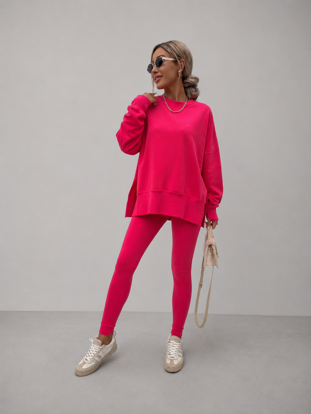 YACHI - Casual Long Sleeve Sweatshirt and Pants Set