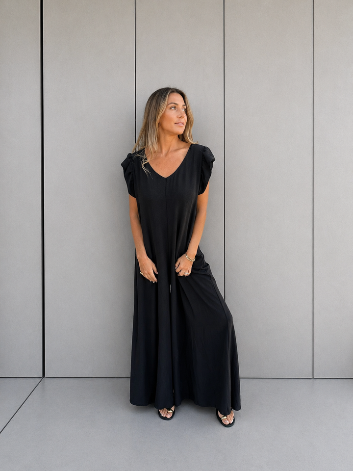 CASSANDRA™ - Trendy V-Neck Jumpsuit