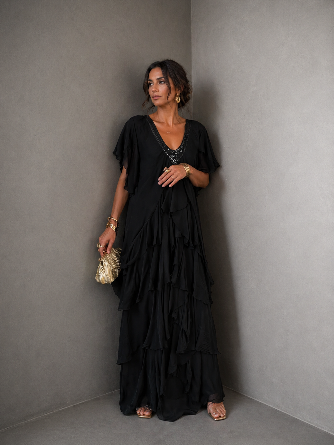 LYNETTE™ - Elegant Flowing Long Dress