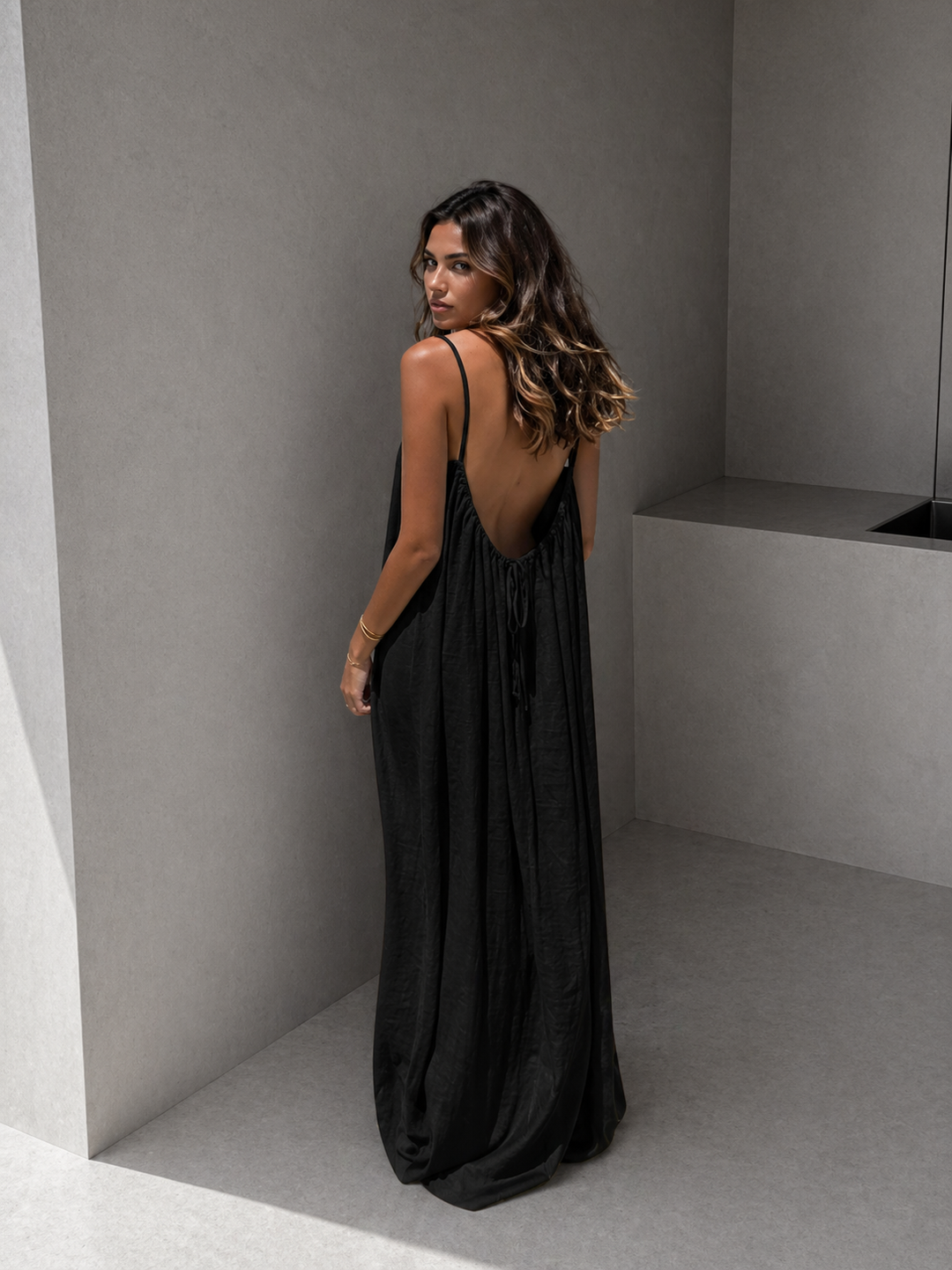 NORALYN™ - Simple Solid Backless Cami Dress for Beach