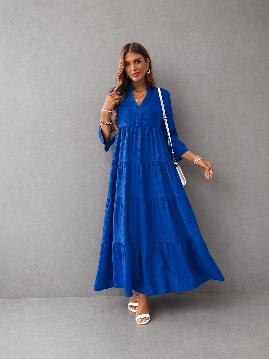 STELLA™ - Casual V-Neck Summer Maxi Dress
