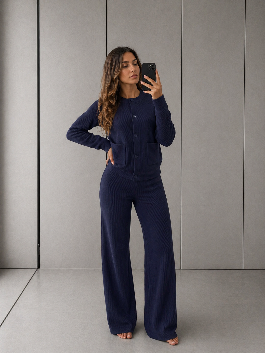 LUCIA™ - Cozy Knit Sweater & Wide Leg Two-Piece Set