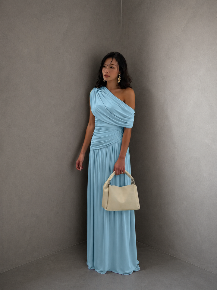 ROSETTA™ - Elegant One Shoulder Evening Maxi Dress