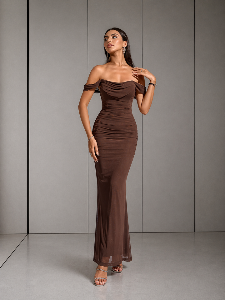 PRIMROSE™ – Stylish One-Shoulder Corset Mesh Dress