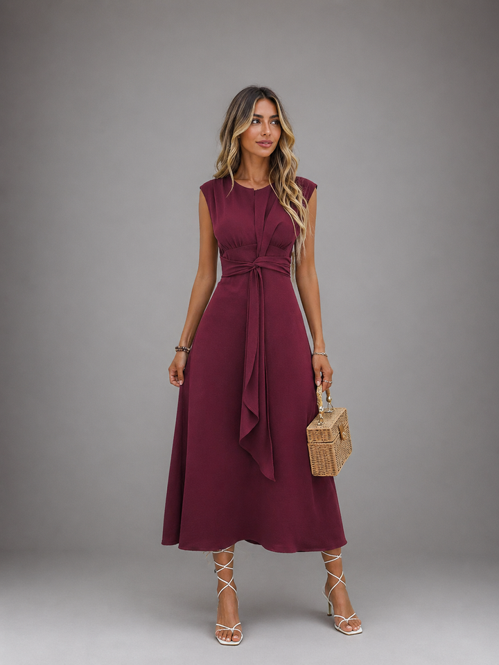 MIYA™ - Stylish Waist-Tie Long Sleeveless Dress