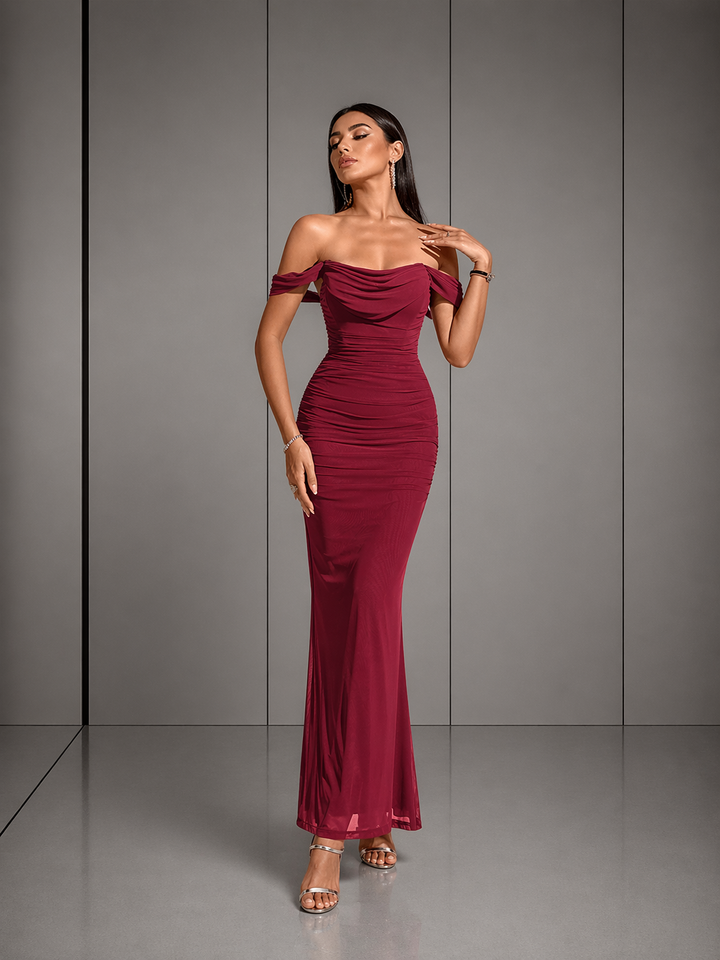 PRIMROSE™ – Stylish One-Shoulder Corset Mesh Dress