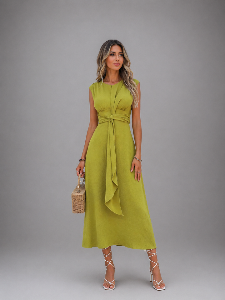 MIYA™ - Stylish Waist-Tie Long Sleeveless Dress