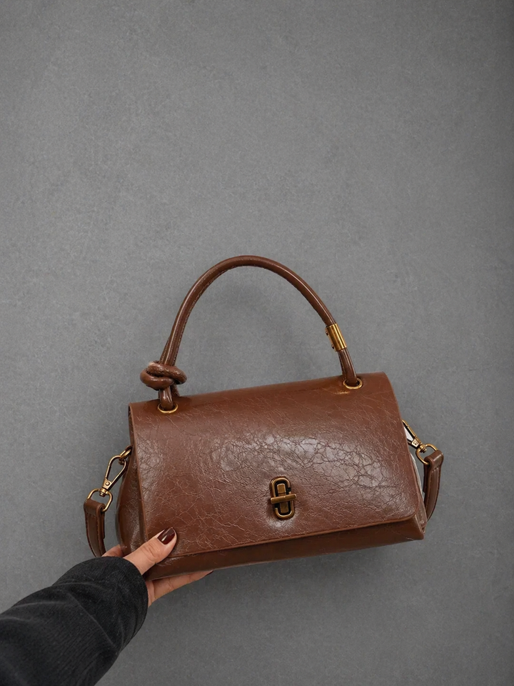 CAMILLE™ – Glossy Oil-Wax Satchel Bag