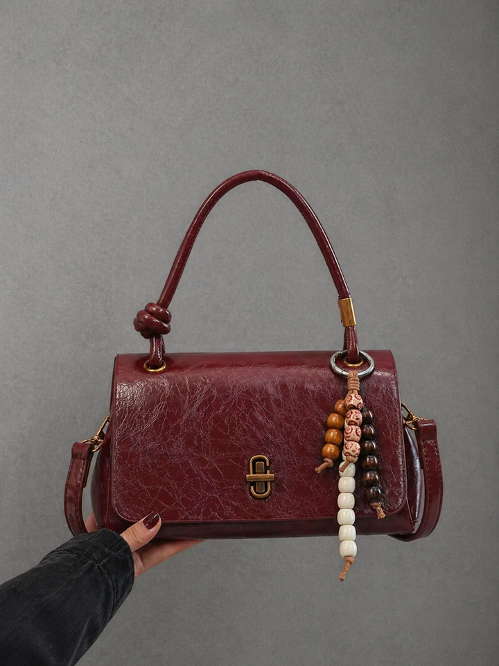 CAMILLE™ – Glossy Oil-Wax Satchel Bag