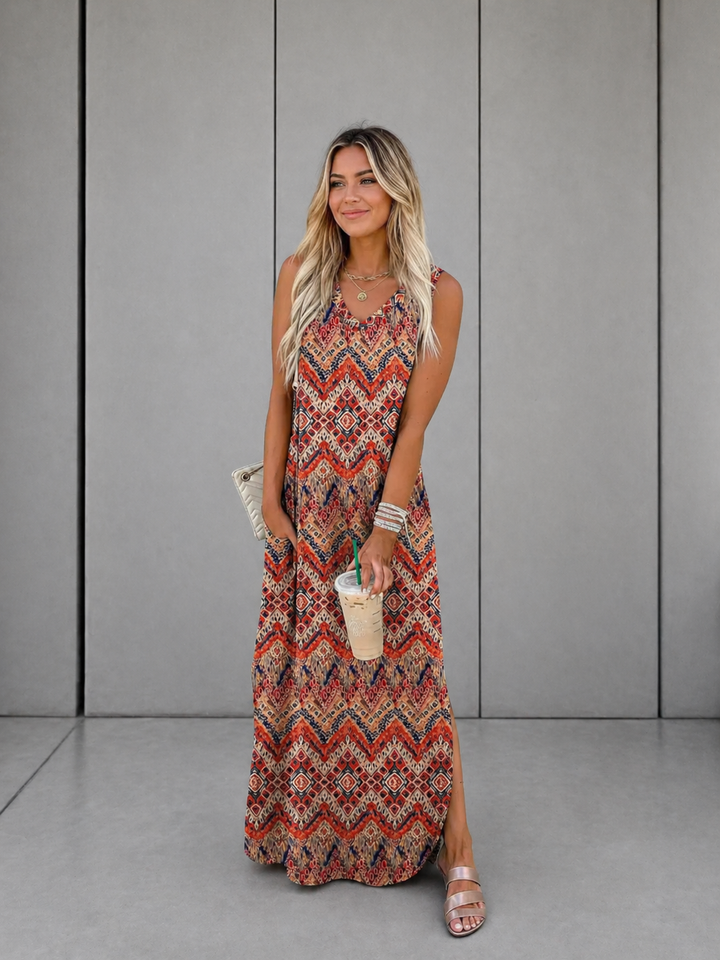 SOLANGE™ – Breezy Floral Pocket Maxi Dress