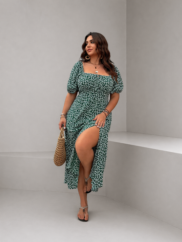 CLAIRE™ - Elegant Floral Maxi Dress