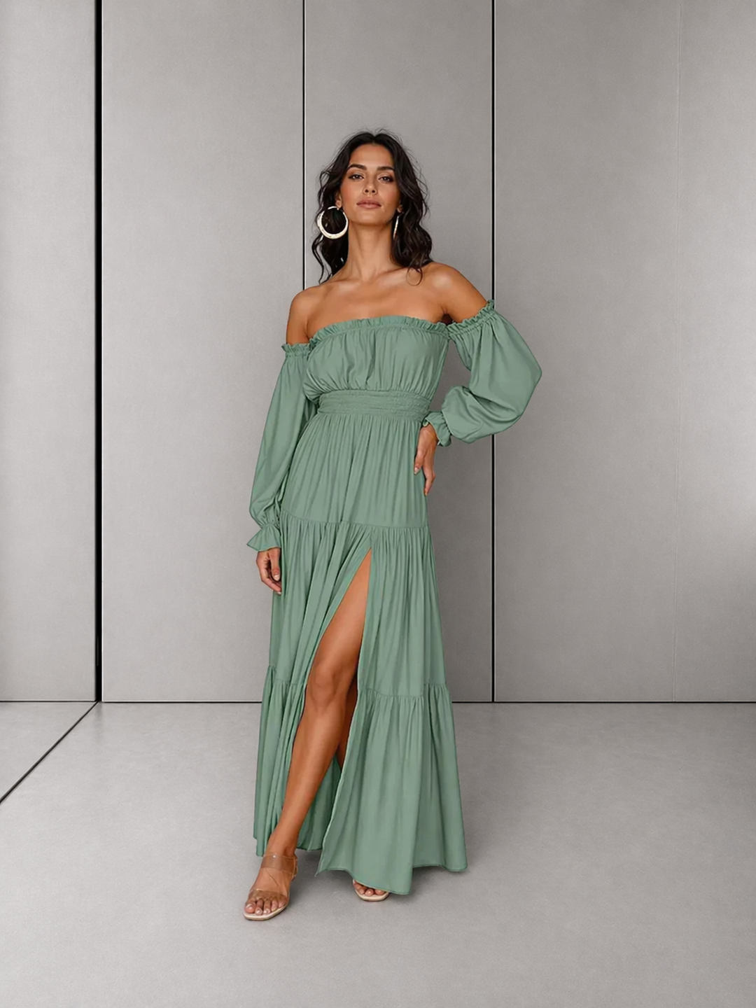 MEADOW™ – Bohemian Off-Shoulder Layered Maxi