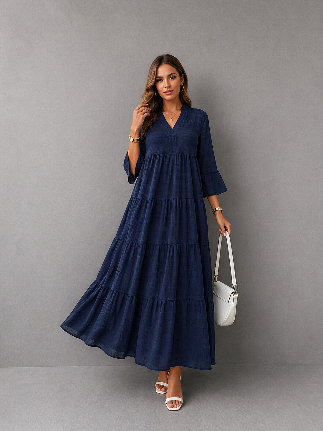 STELLA™ - Casual V-Neck Summer Maxi Dress