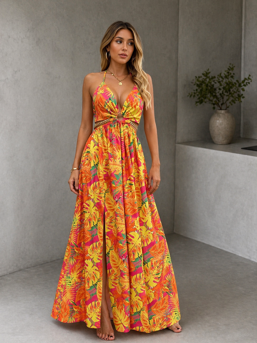 VANINA™ Radiant Floral Maxi Dress