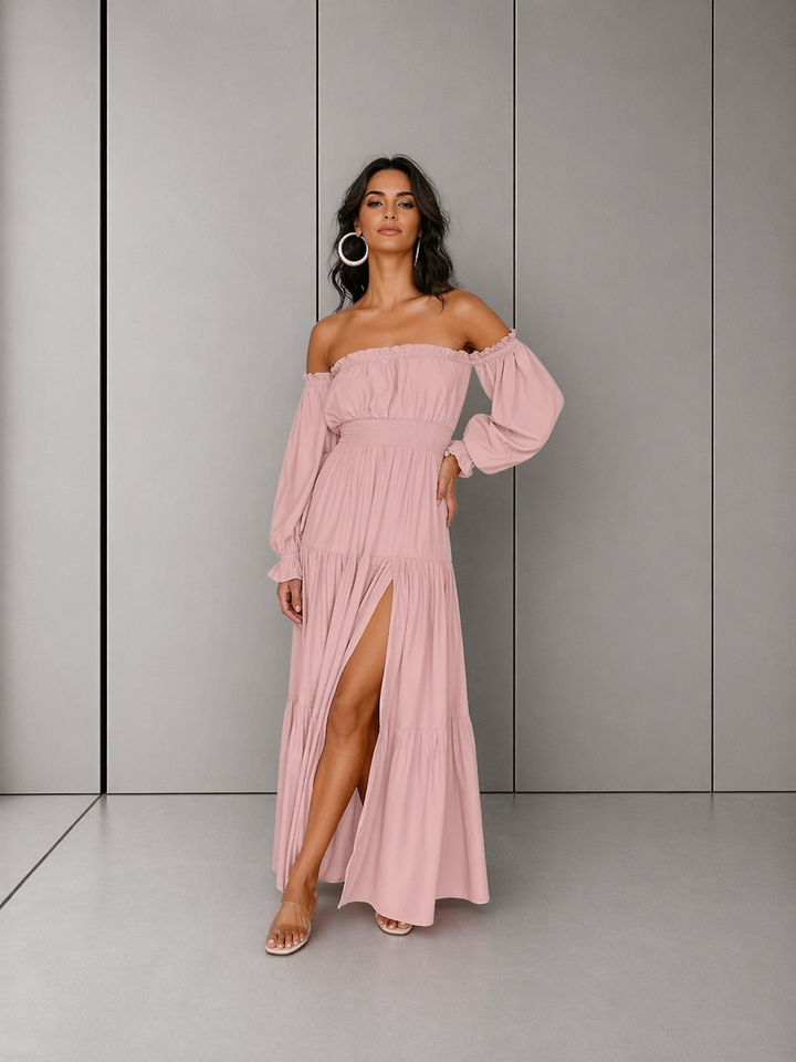MEADOW™ – Bohemian Off-Shoulder Layered Maxi