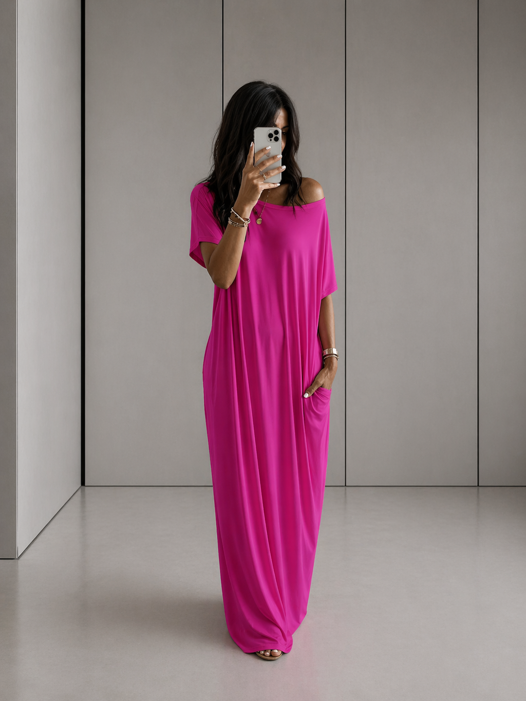 SHAEL™ - Loose Fit Round Neck Sleep Nightdress
