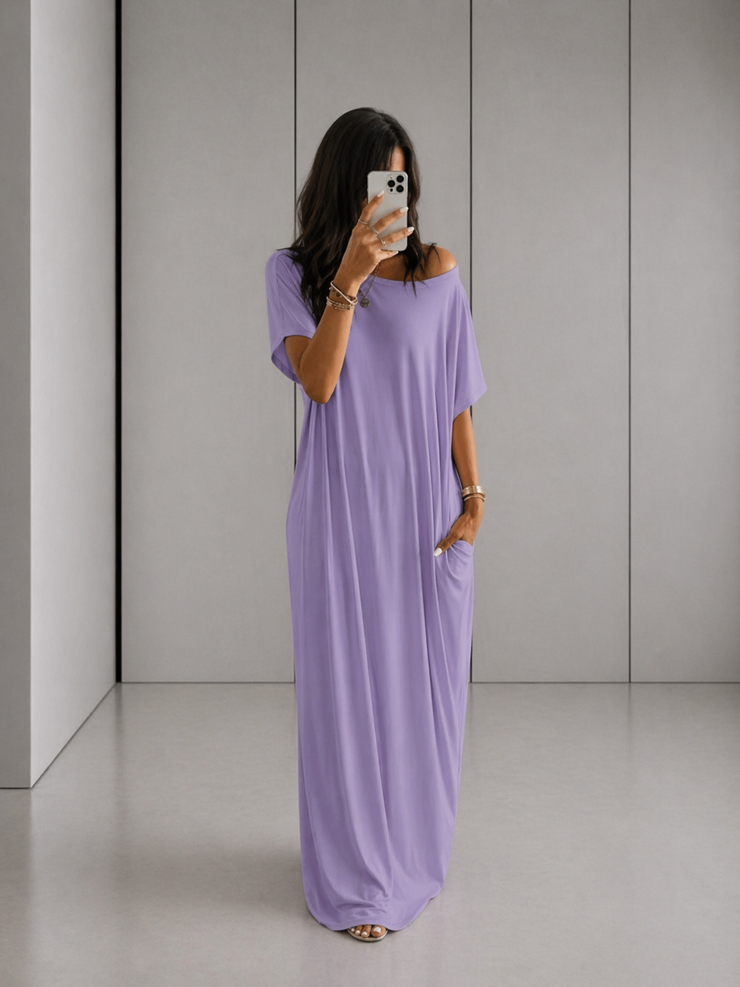 SHAEL™ - Loose Fit Round Neck Sleep Nightdress