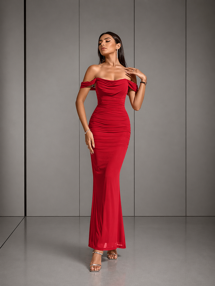 PRIMROSE™ – Stylish One-Shoulder Corset Mesh Dress