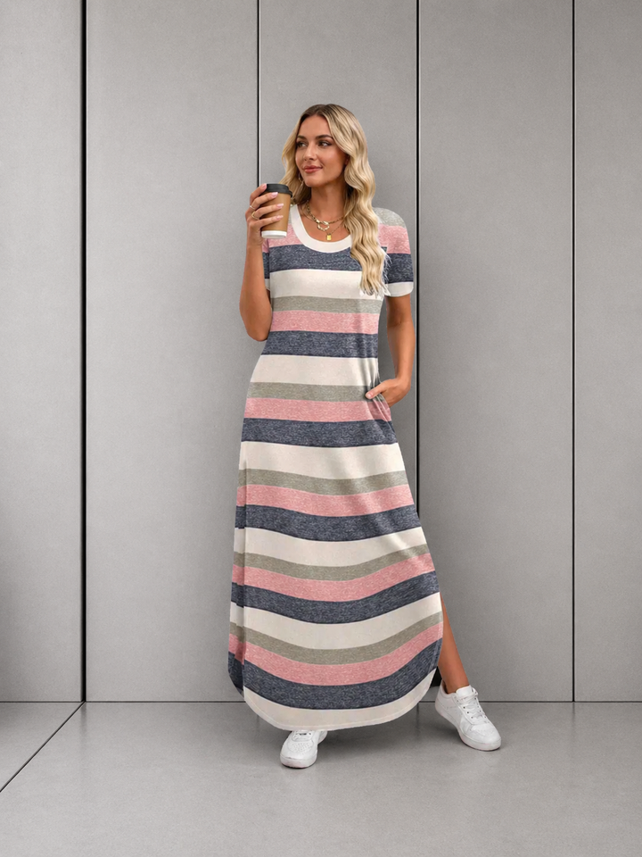 MAGESSA™ – Everyday Relaxed Fit Round Neck Maxi Dress