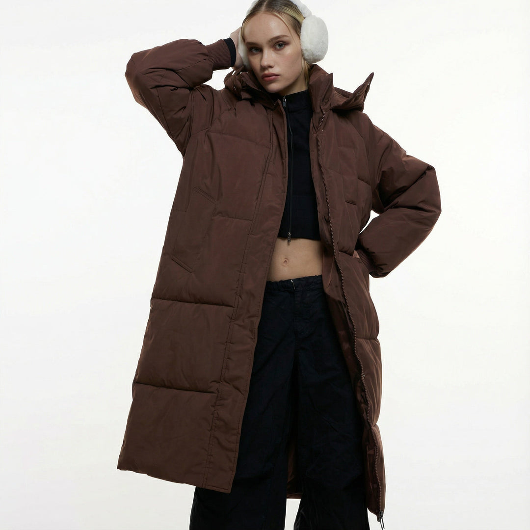 GIGATY - Classic Hooded Long Puffer Coat