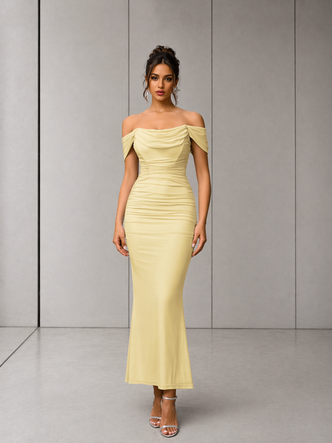 PRIMROSE™ – Stylish One-Shoulder Corset Mesh Dress