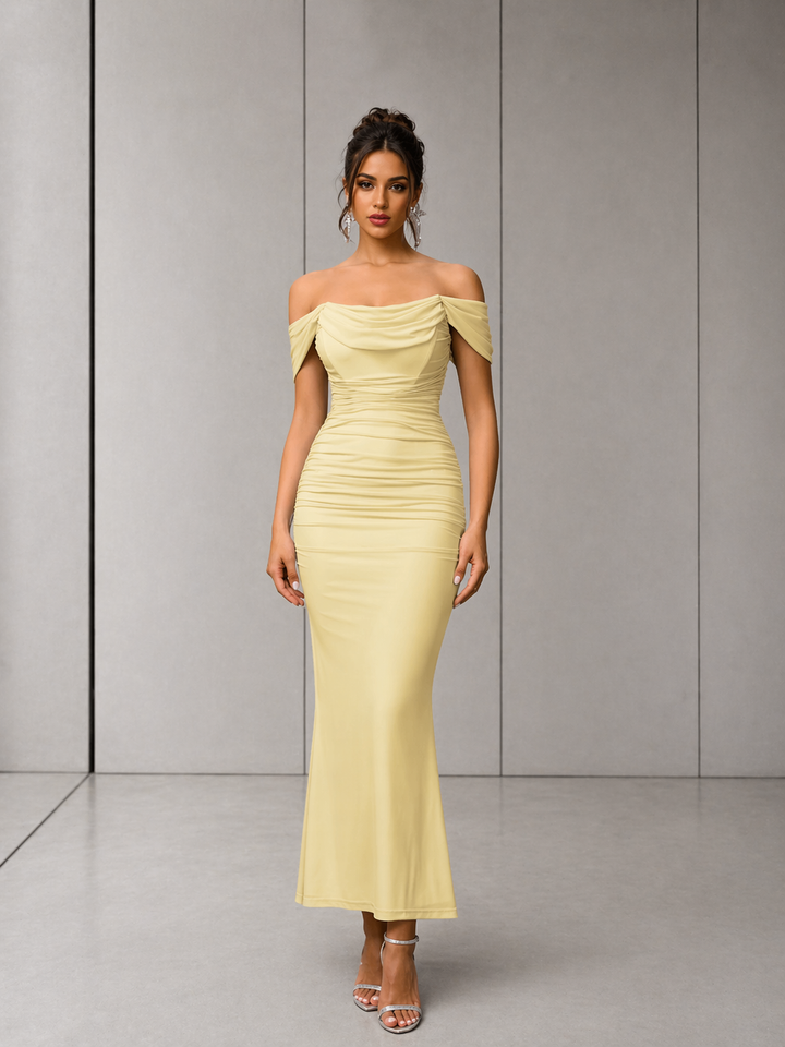PRIMROSE™ – Stylish One-Shoulder Corset Mesh Dress